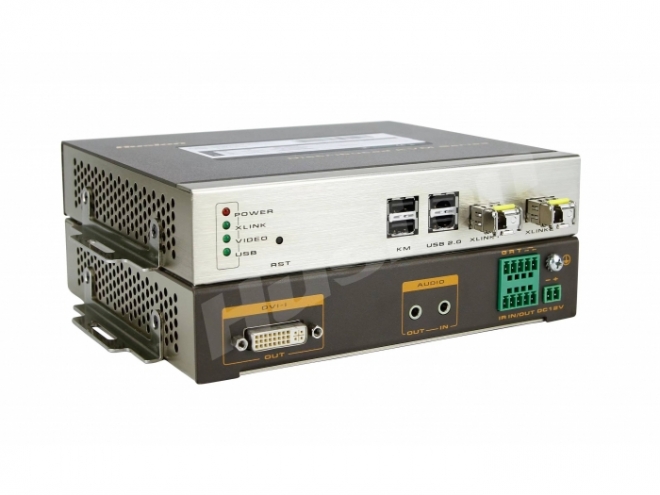 Husion HS-UHD-D-F/Rx-A-K2  雙鏈路 4K 光纖 KVM 解碼器